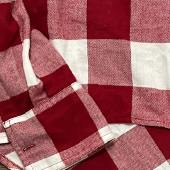 USC Red Plaid Paxton Long‎ Sleeve Flannel Shirt Women Size Small - Picture 8 of 14